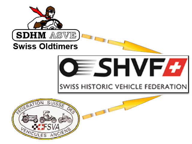 Fusion von „Swiss Oldtimers“ (SDHM/ASVE) und „FSVA, Féderation Suisse des Véhicules Anciens“ zum neuen Dachverband „Swiss Historic Vehicle Federation“ (SHVF)